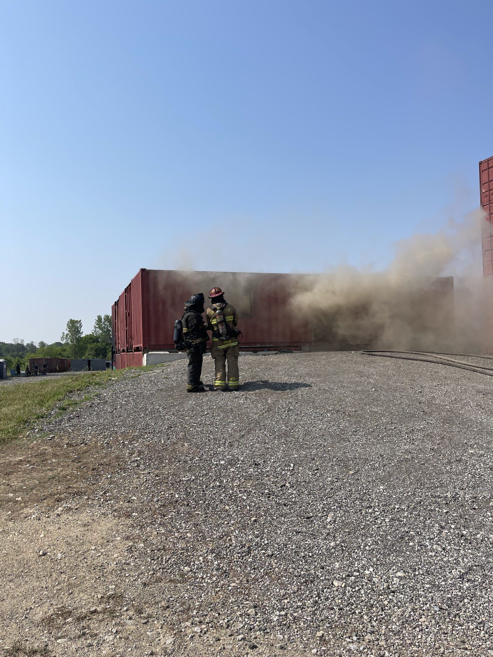 Firefighters Watching Smoke