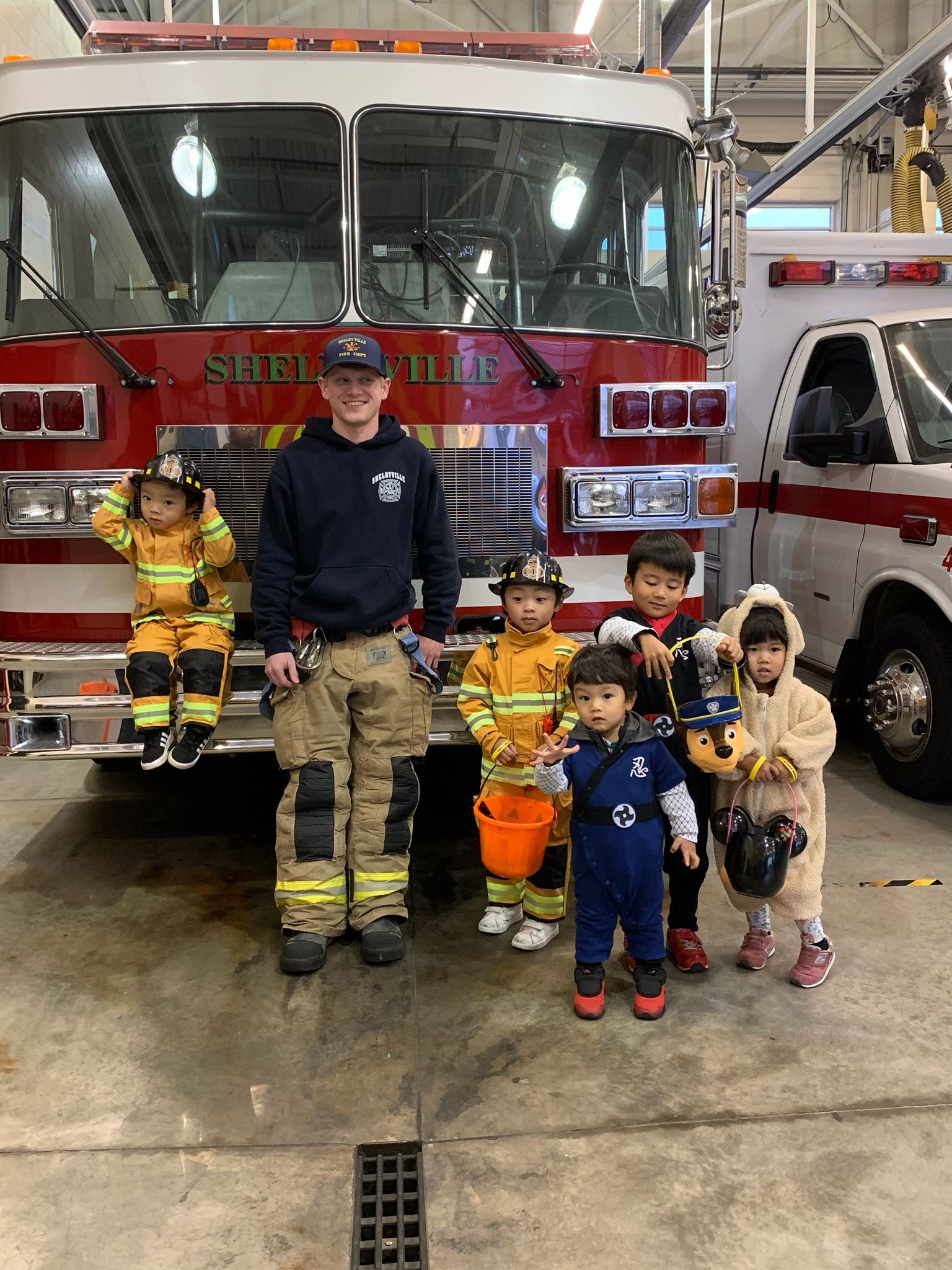 Children with Firefighter