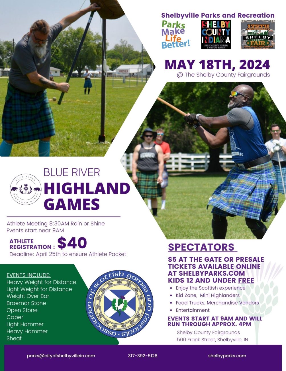 Highland Games Shelbyville Parks Department